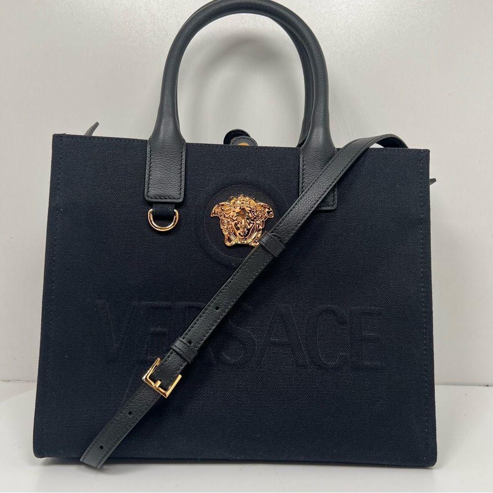 Versace La Medusa Small Canvas Tote